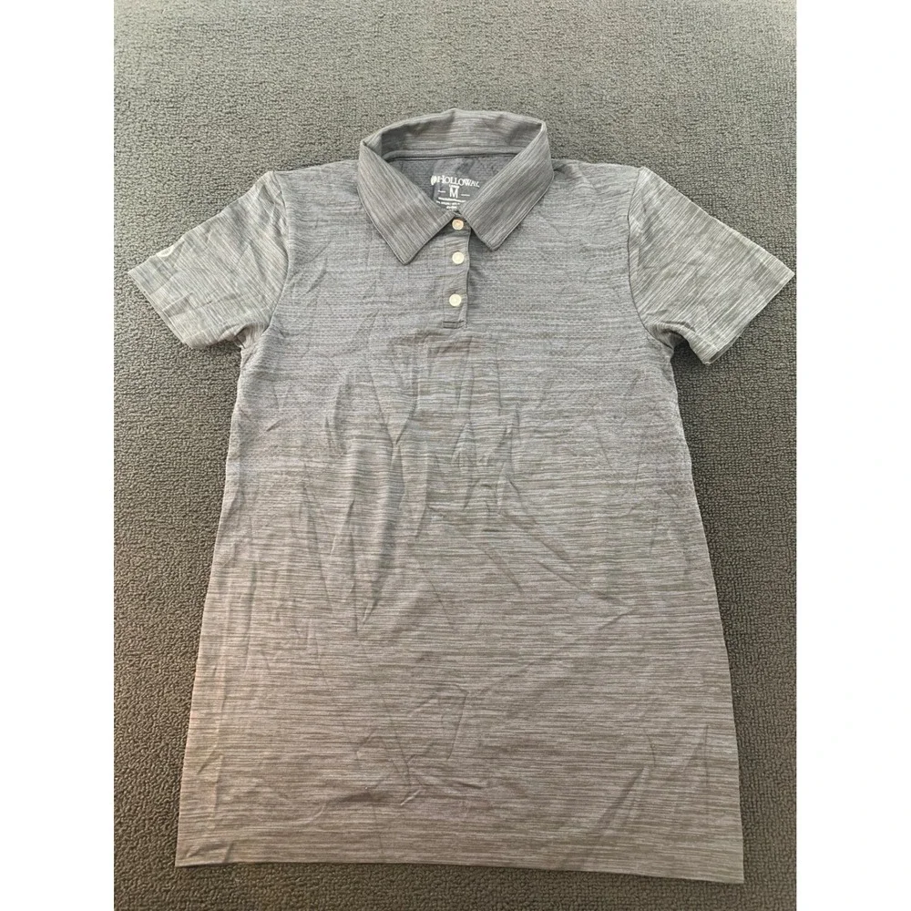 Holloway Ladies Golf Polo Shirt Gray Textured Short Sleeve‎ Dry-Excel M